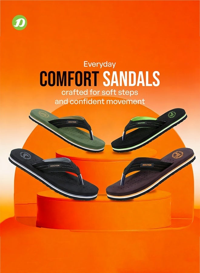 DOCTOR EXTRA SOFT Comfort Flip Flops for Men | Soft Cushion Lightweight Outdoor Daily Wear Sport Comfortable Casual Anti Slip Slippers |Doctor Extra Soft D-28 - Image 5